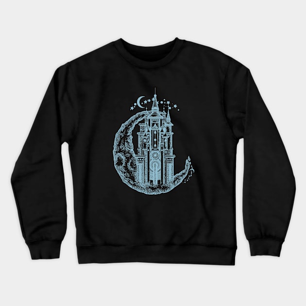 Half Moon Castle Spiritual Crewneck Sweatshirt by mstory